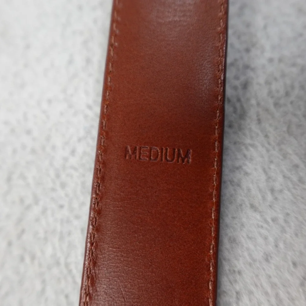Vintage Coach Leather Belt Medium Brown Brass Buckle Costa Rica Glove Tanned